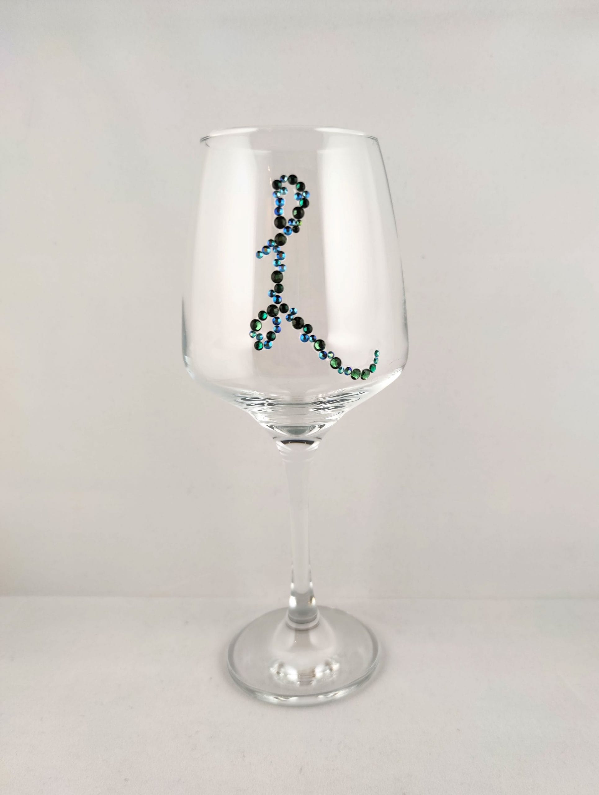 Personalised Initial Glass - Rhinestone Cowboy